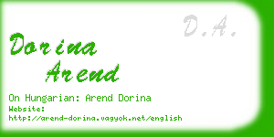 dorina arend business card
